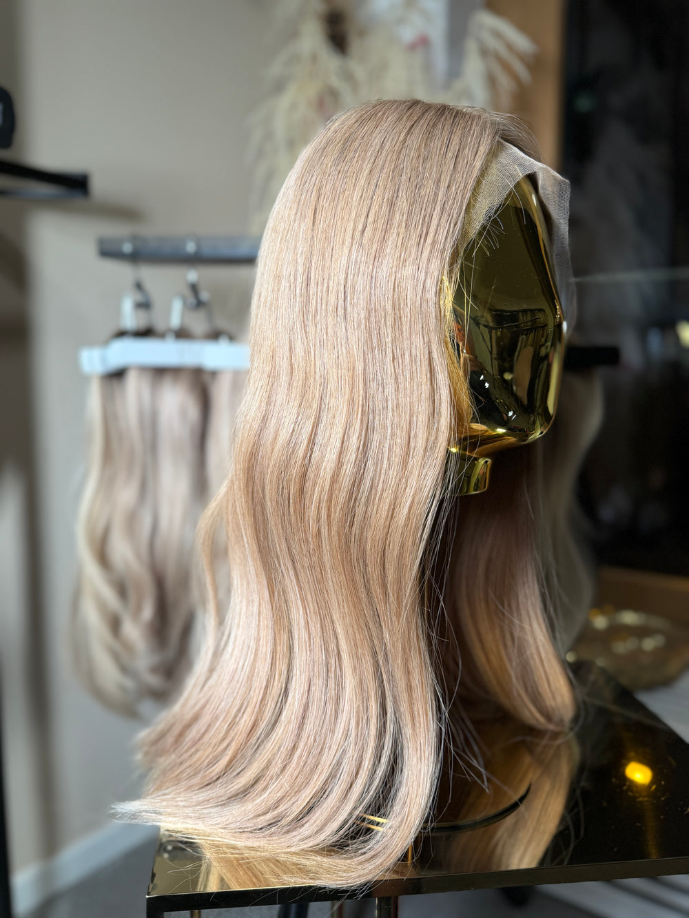 Lace Perücke extra Volume Hellblond Sand